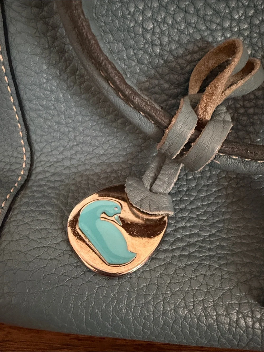 Dooney & Bourke Teal Pebbled Leather Satchel
